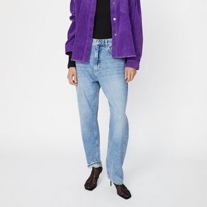 Zara oversized corduroy shirt / jacket in violet
